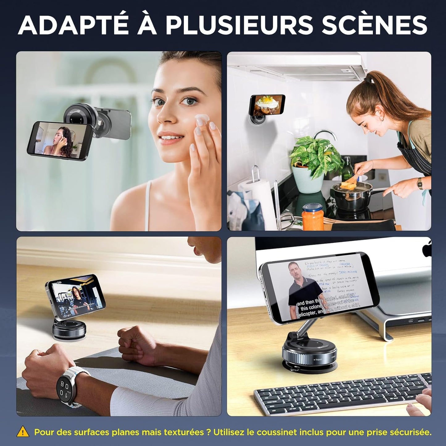 Support Magnétique Téléphone Pliable 360°