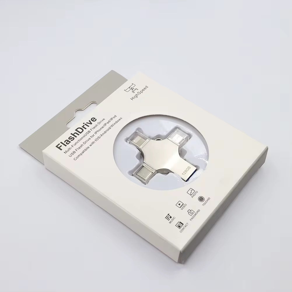 Clé USB multifonction 4-en-1 – Stockez, transférez, libérez de l’espace !