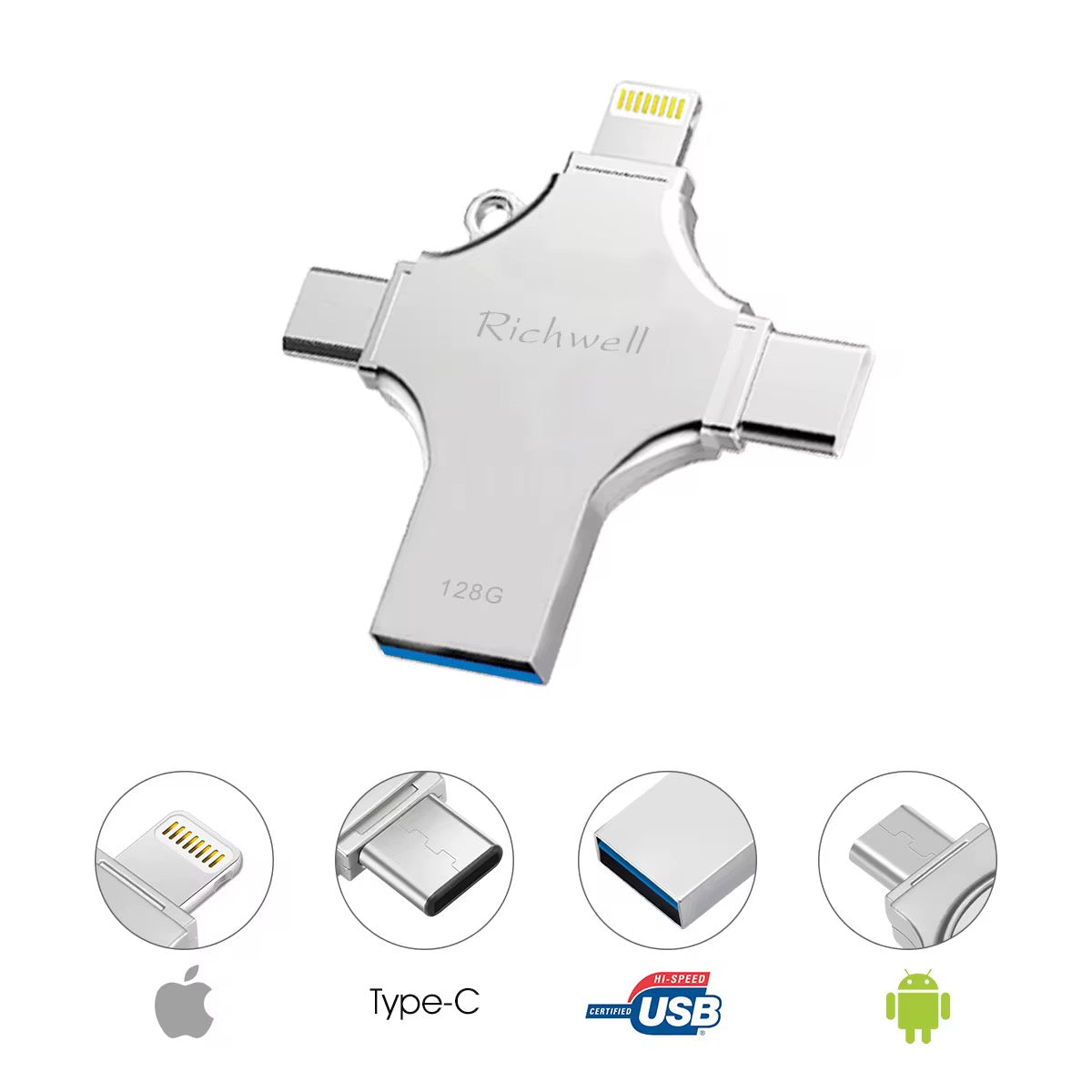 Clé USB multifonction 4-en-1 – Stockez, transférez, libérez de l’espace !